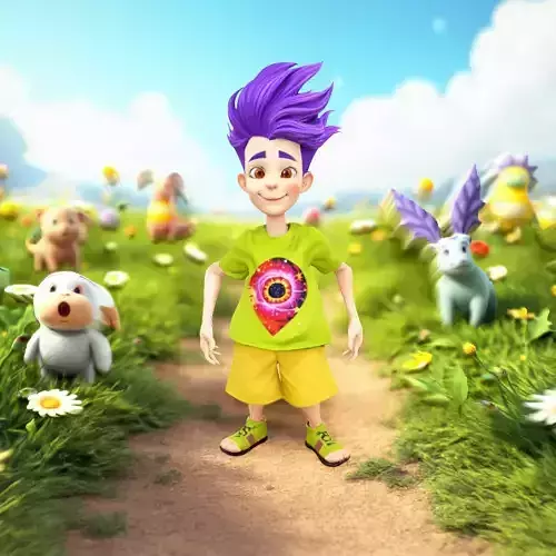 Vibrant Violet Hair Character model pack