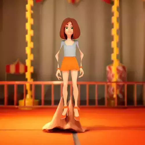 Vibrant Outfit Girl model pack