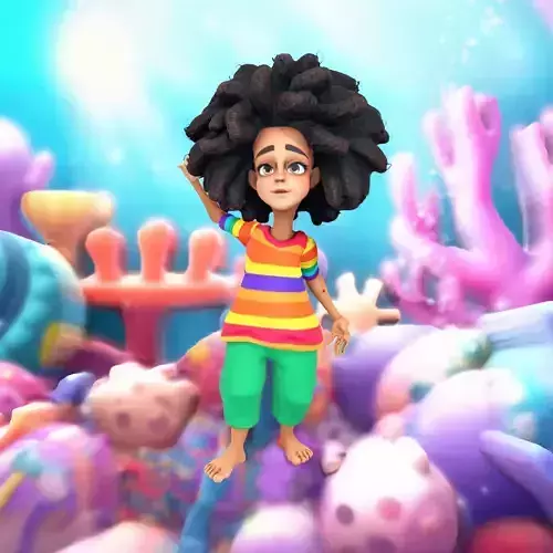 Colorful Striped Shirt Character model pack