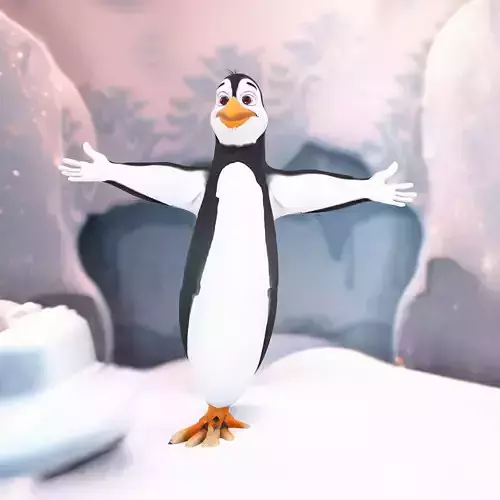 Friendly Cartoon Penguin model pack