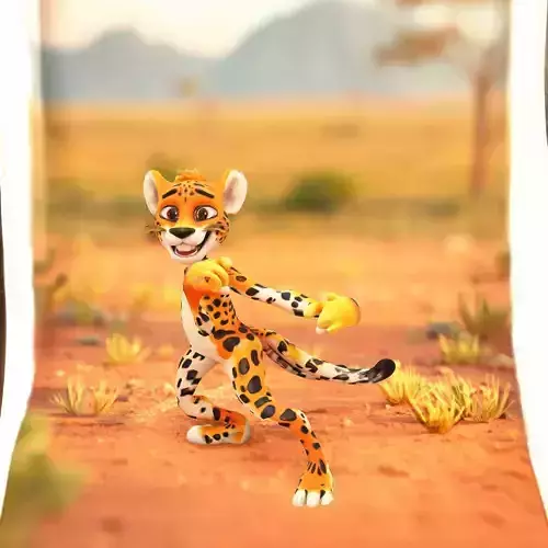 Spotted Cheetah Character model pack