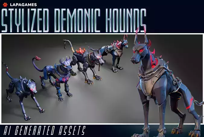 Stylized Demonic Hounds