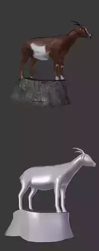 Goat 3D model Low-poly 3D model