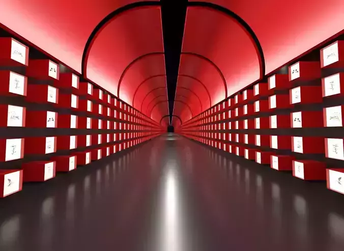 Futuristic Sci-Fi Tunnel Corridor Environment