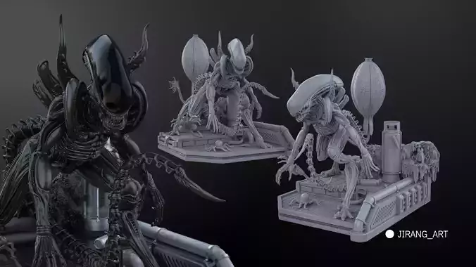 Alien Earth Diorama STL Model