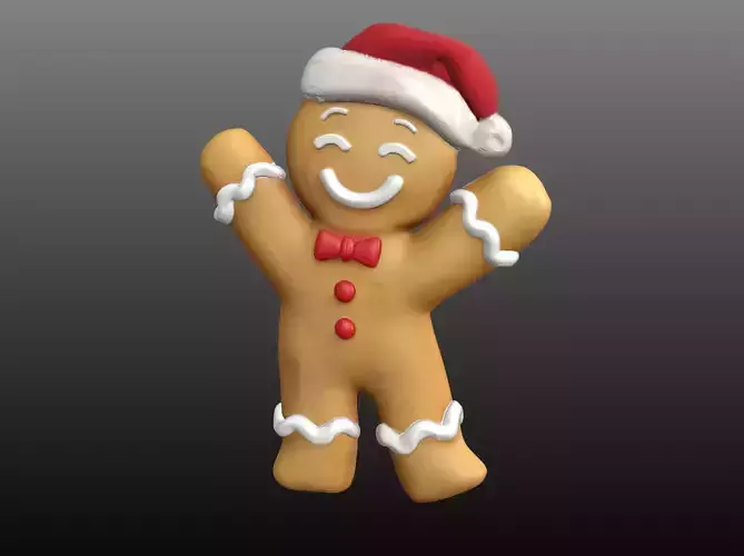 Christmas Gingerbread Cookie Cute Festive STL Model