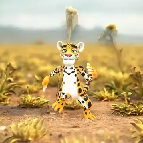 Spotted Leopard Character model pack