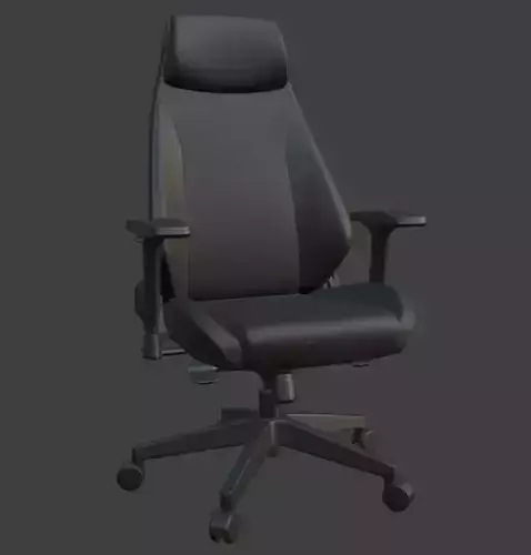 Ergonomic Black Leather Office Chair