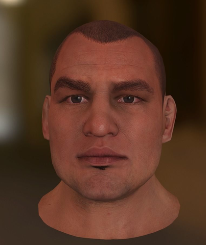 Cain Velasquez former UFC heavyweight champion Low-poly 3D model