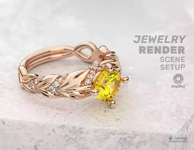 Scene Setup with Stone for KeyShot Jewelry Rendering