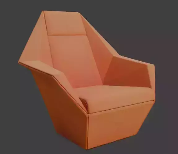 Futuristic Geometric Lounge Chair