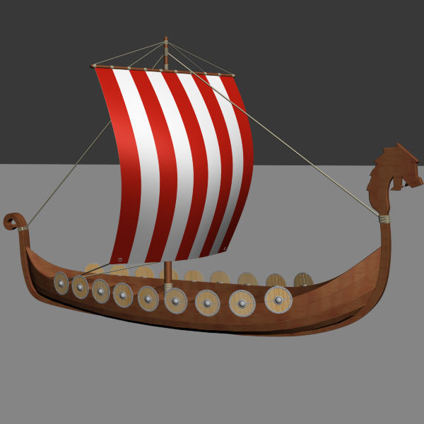 Viking ship 3D model_6