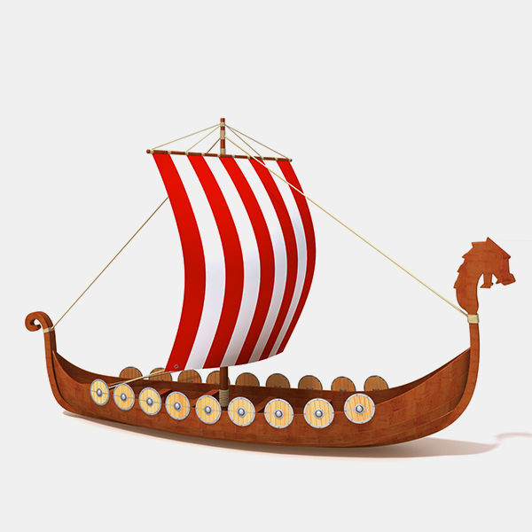 Viking ship 3D model_3