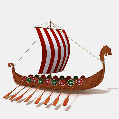 Viking ship 3D model