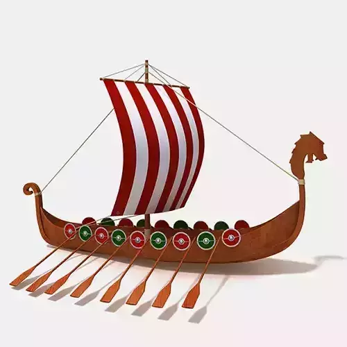 Viking ship 3D model