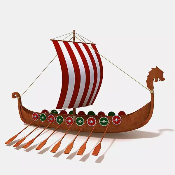 Viking ship 3D model_0