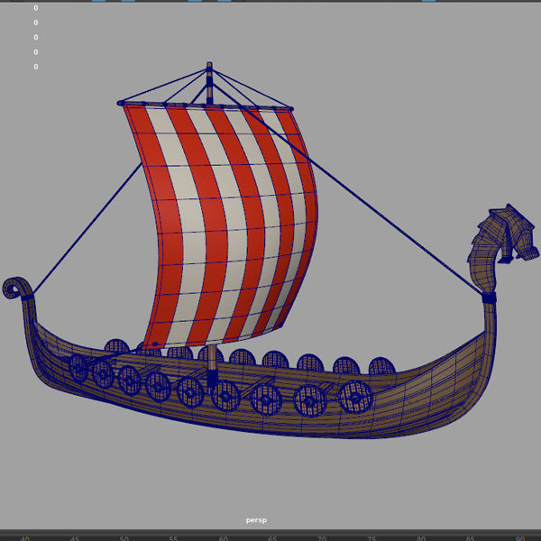 Viking ship 3D model_12