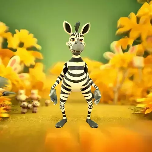 Striped Zebra Character model pack