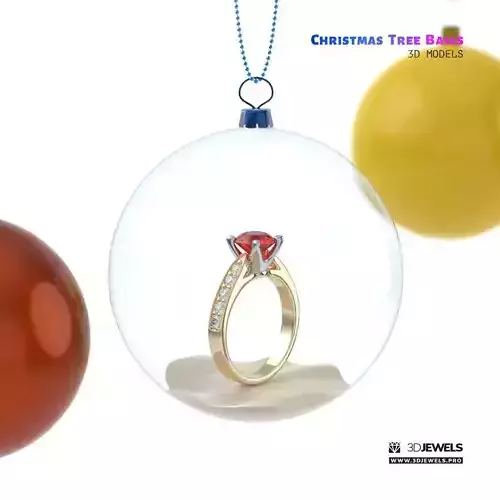 Christmas Tree Balls Decorations 3D Models