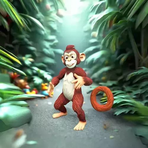 Cheerful Monkey Character model pack