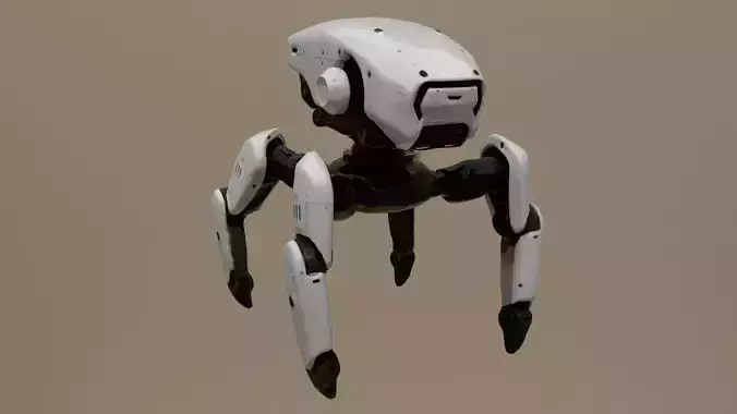 Quadruped Sci-Fi Robot Game-Ready PBR