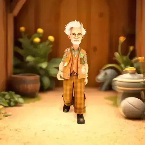 Elderly Explorer Character model pack