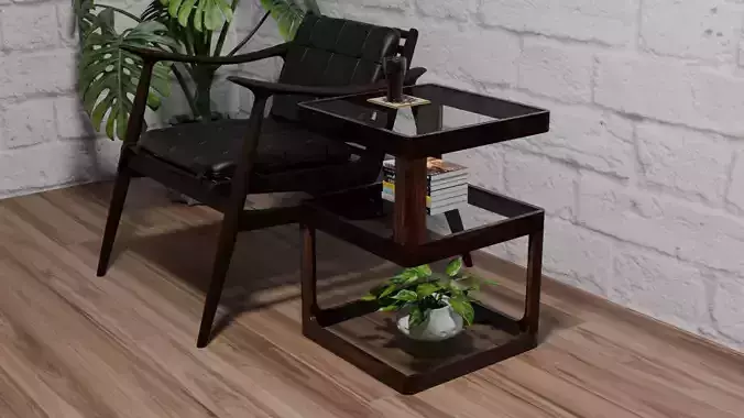 Distinctive Modern Abstract Geometric End Table