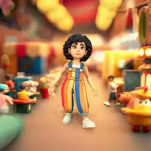 Colorful Overalls Character model pack