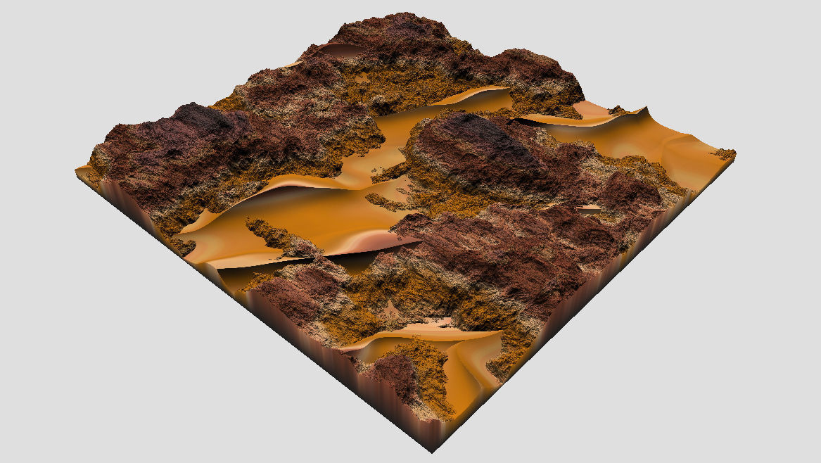 Detailed Desert Model Low-poly 3D model_1