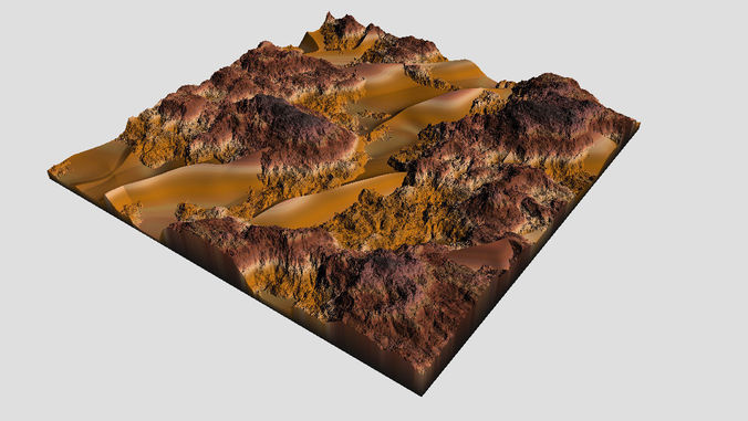 Detailed Desert Model Low-poly 3D model