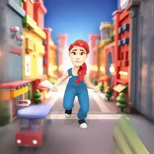 Redhead Overalls Character model pack