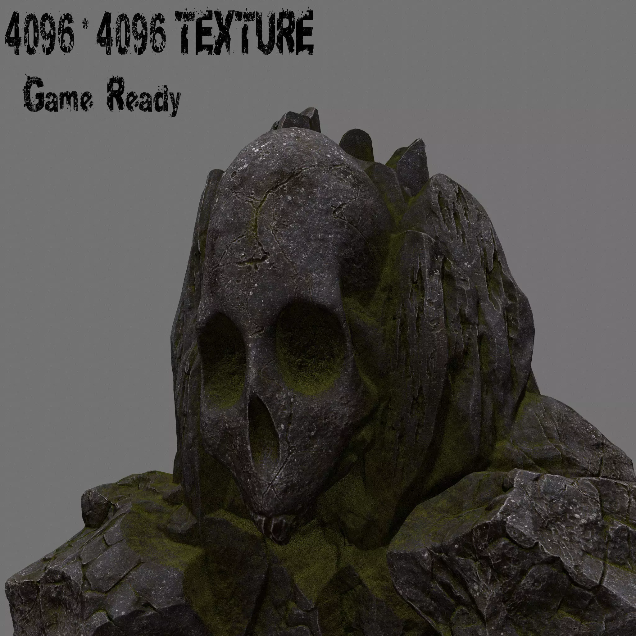 Skull Cave Low-poly 3D model_0