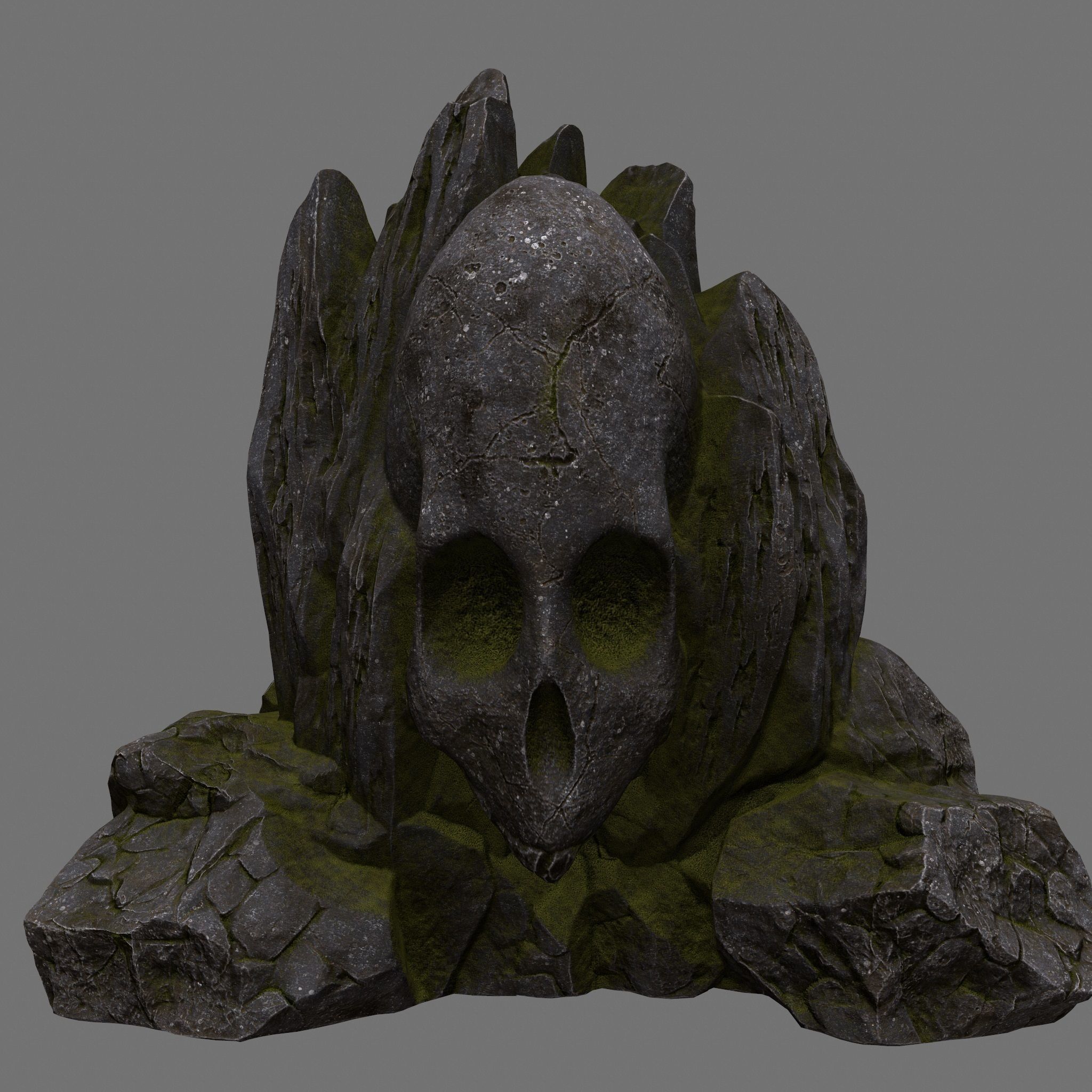 Skull Cave Low-poly 3D model_1