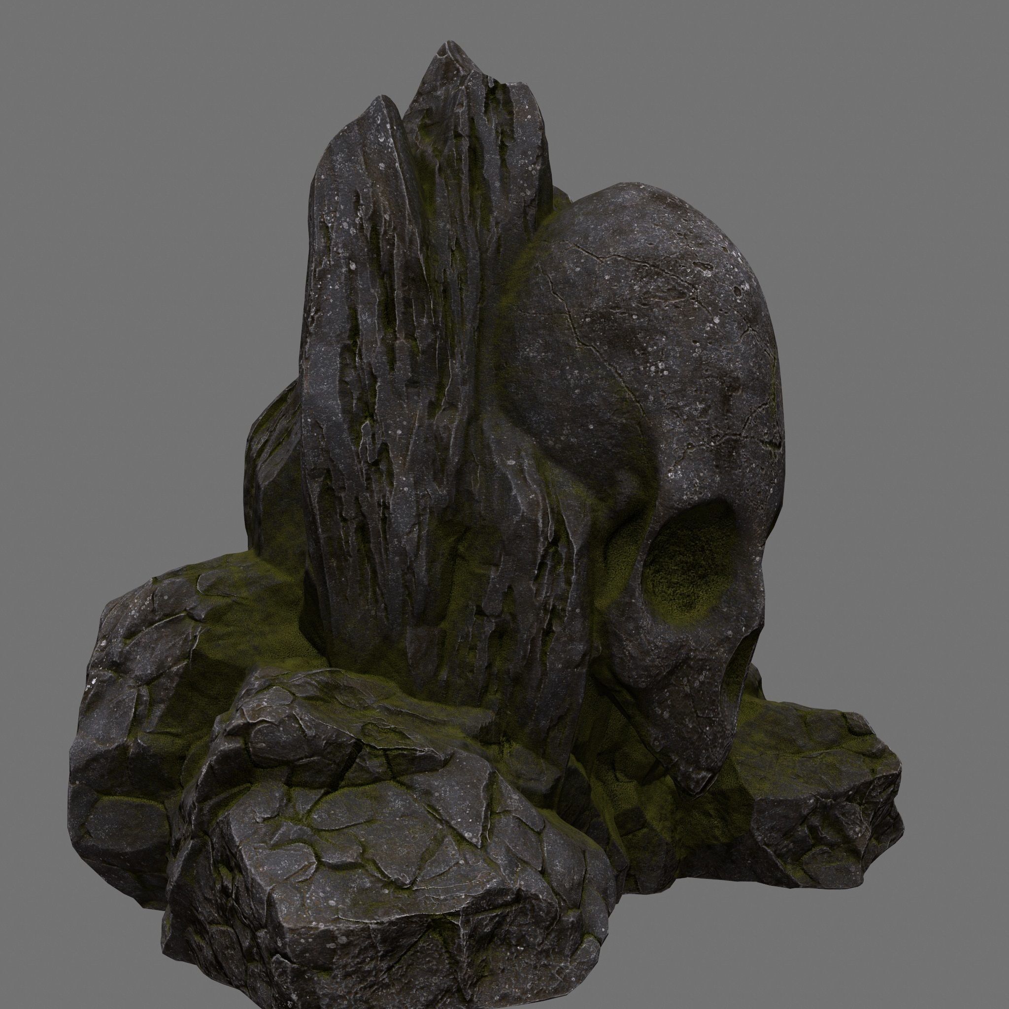 Skull Cave Low-poly 3D model_3