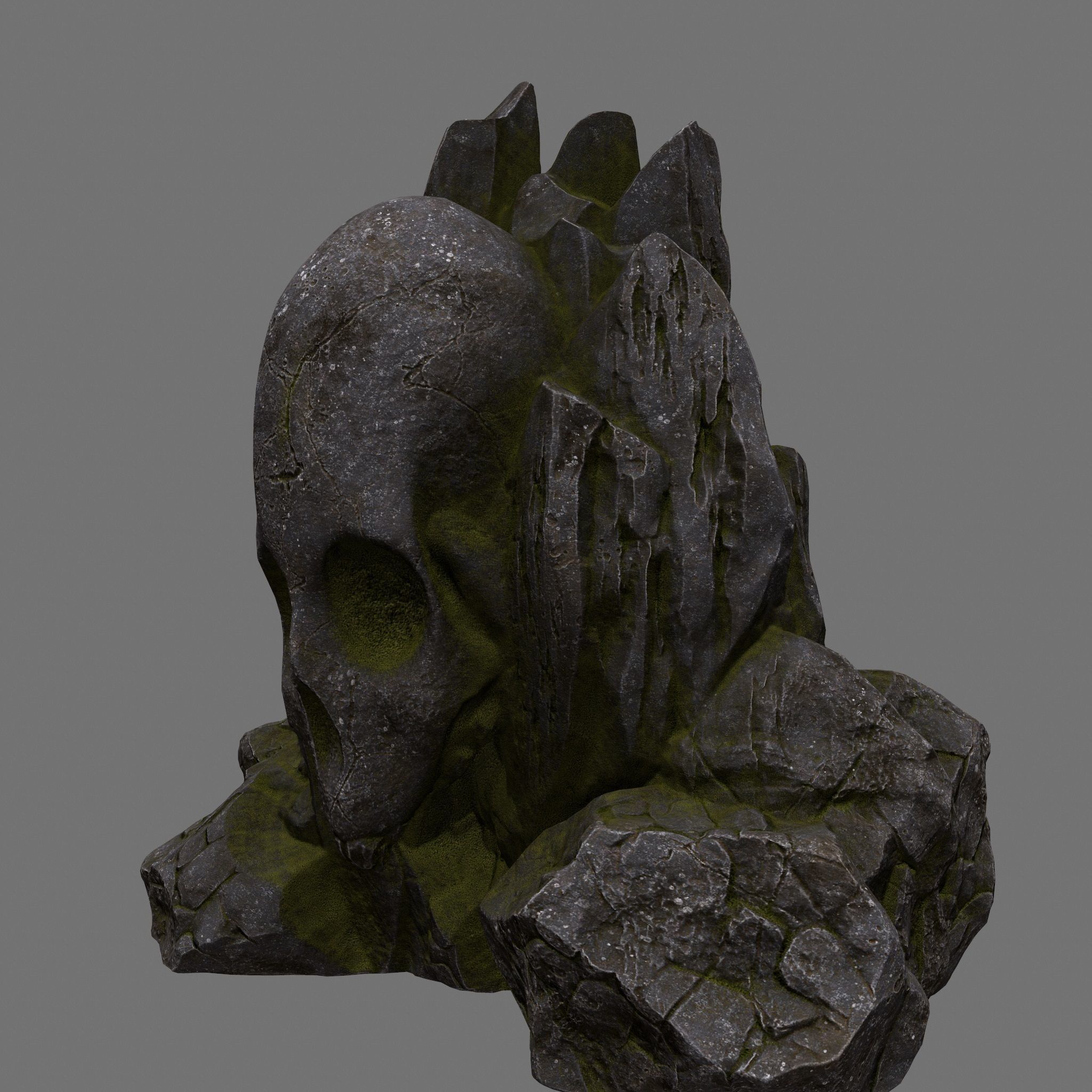 Skull Cave Low-poly 3D model_2
