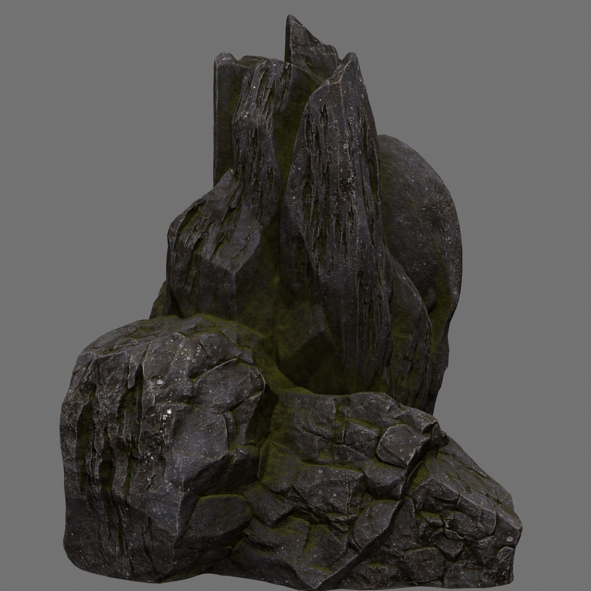 Skull Cave Low-poly 3D model_5