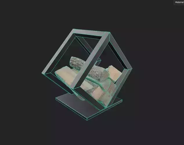 Fire Wood Set  M1-3 Low-poly 3D model 2