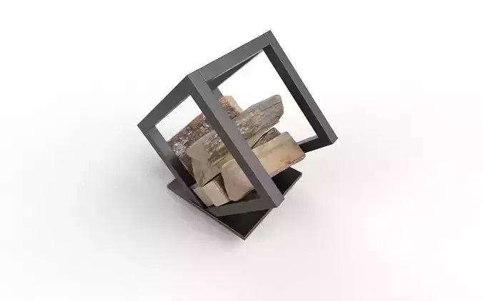 Fire Wood Set  M1-3 Low-poly 3D model 6