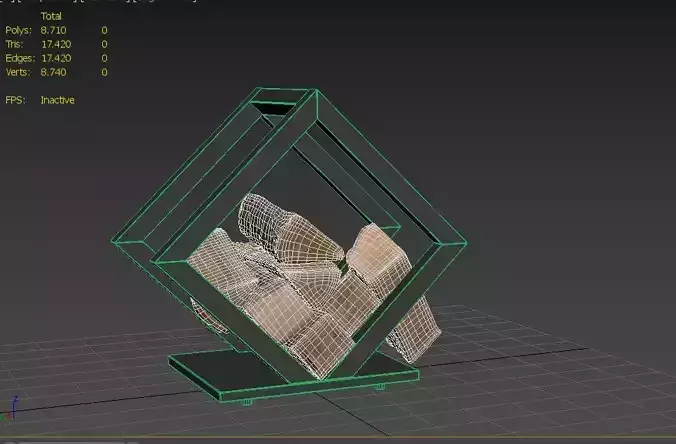 Fire Wood Set  M1-3 Low-poly 3D model 3