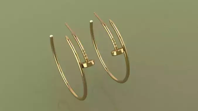 Stud earrings a simple model