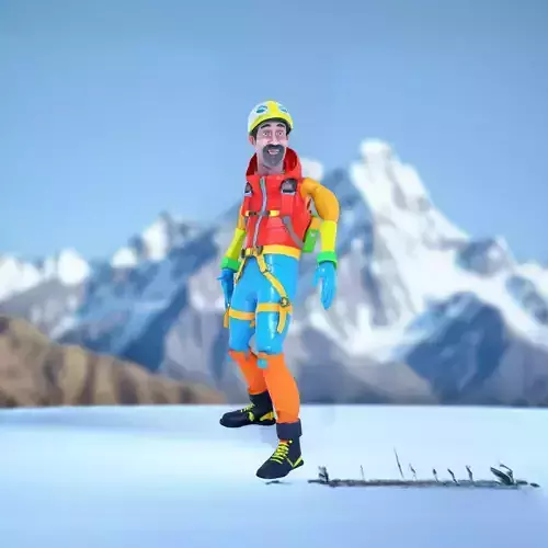 Colorful Climbing Adventurer model pack