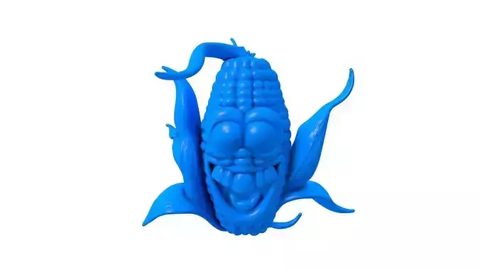 Sweetcorn Character STL -  Cute Sweetcorn 3D Model 