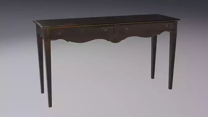 Hallway Console Wooden Table 8 textures