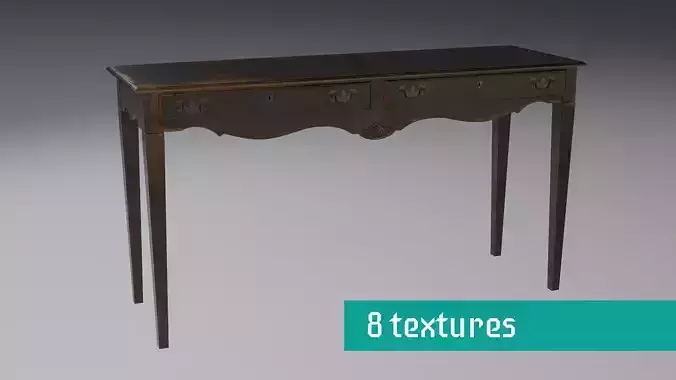 Hallway Console Wooden Table 8 textures