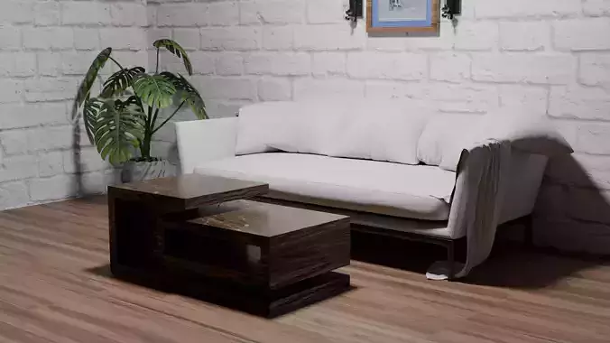 Floating Box Abstract Modern Coffee Table