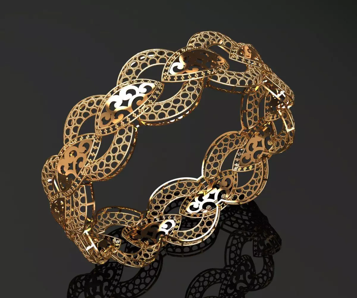 1352 Linklace Bangle 14gm 3D print model
