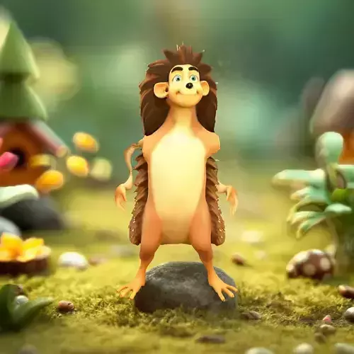 Charming Hedgehog Character model pack