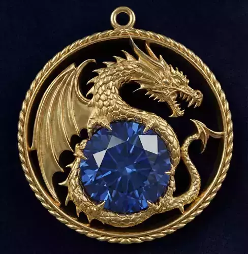 Dragon Pendant 3D Printable Model