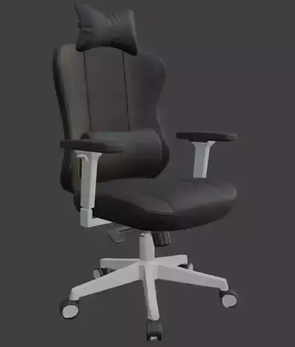 Black and White Racing Style Gaming Chair 