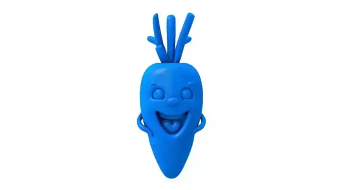 Carrot Character STL -  Cute Carrot 3D Model 